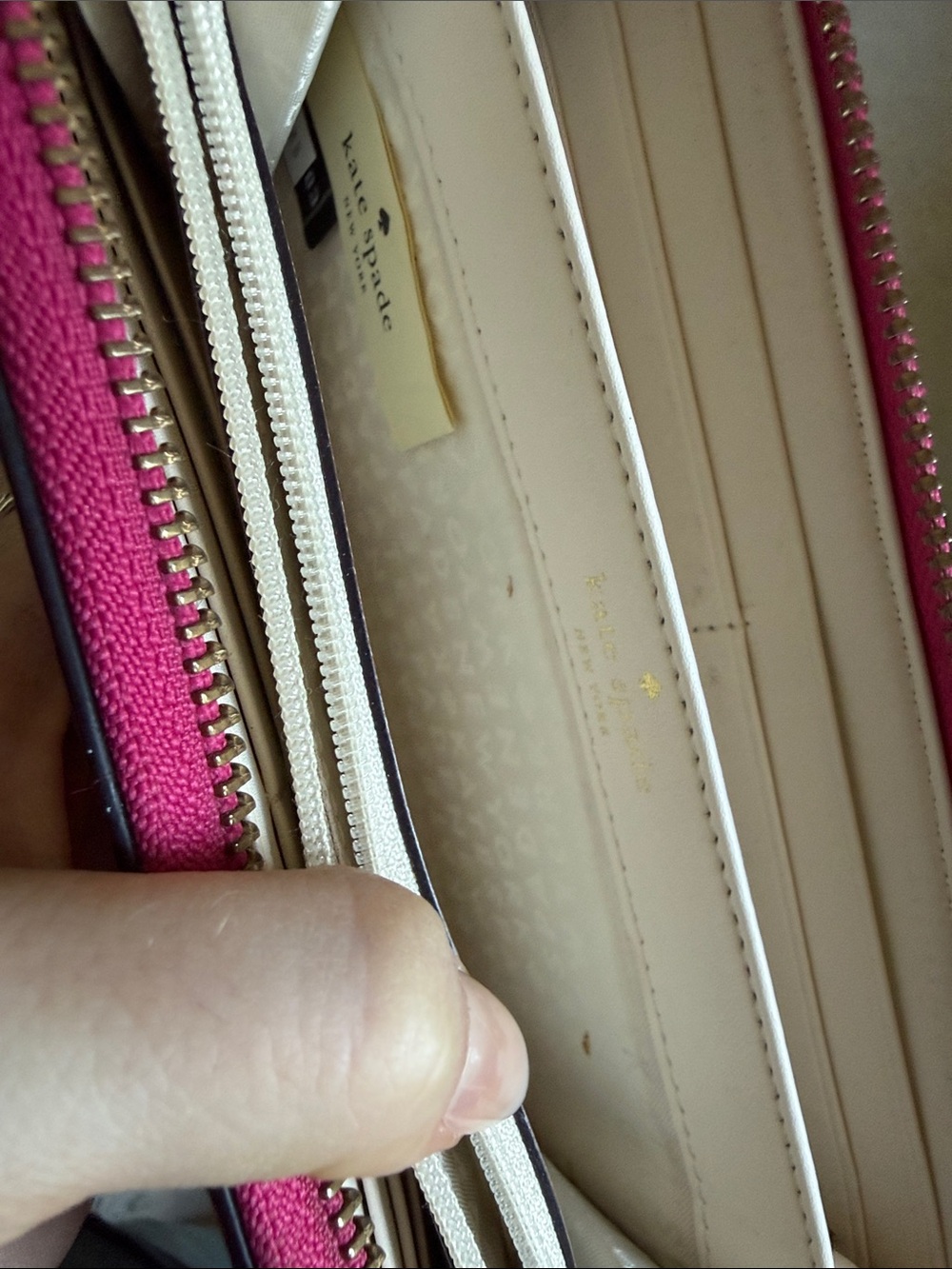 kate spade New York Pink Zip Around Leather Wallet - Picture 7 of 8